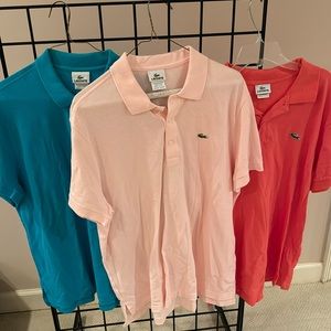 Set Of 3 Lacoste Polo Shirts